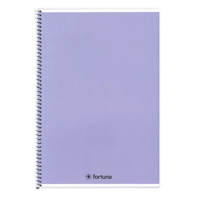 Spirálfüzet vonalas FORTUNA Monocolor A/5 70 lapos pasztell lila