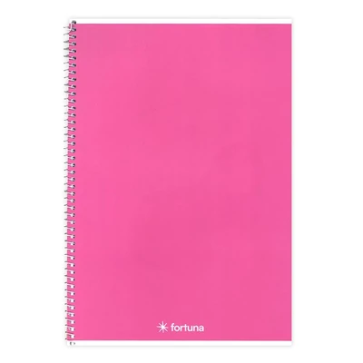 Spirálfüzet vonalas FORTUNA Monocolor A/5 70 lapos rózsaszín