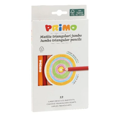 Színes ceruza PRIMO jumbo háromszögletű 12 darabos