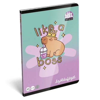 Szótárfüzet LIZZYSULI A/5 32 lapos 31-32 Lollipop Capybara