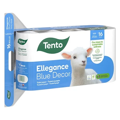 Toalettpapír TENTO Ellegance blue decor mintás 16 tekercses 3 rétegű