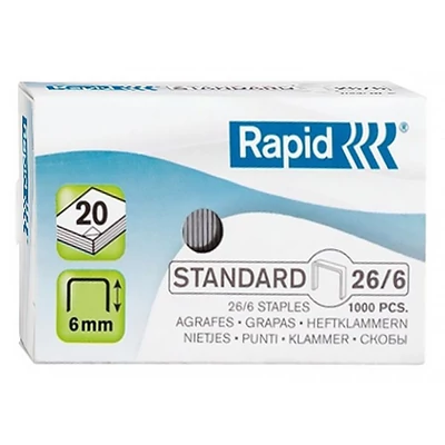 Tűzőkapocs RAPID 26/6 1000 darabos