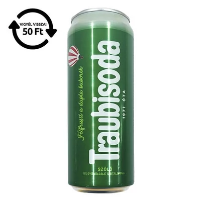 Üdítőital szénsavas TRAUBISODA szőlő dobozos 0,33L DRS