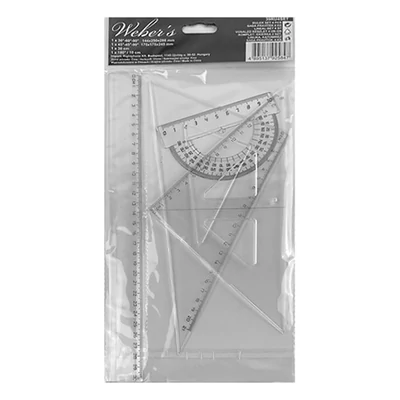 Vonalzókészlet 30cm 4 darabos