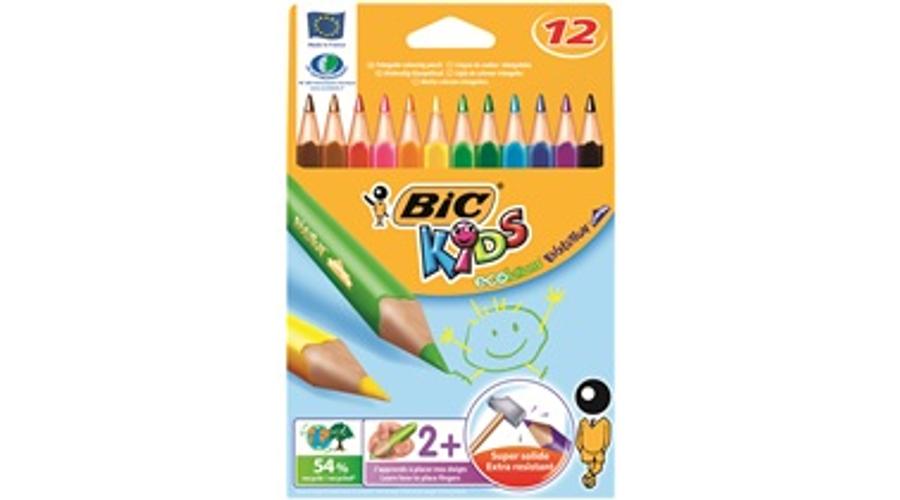 Szines Ceruza Bic Kids Evolution Haromszogletu Kornyezetbarat 12 Db Keszlet 2 240 43 Ft Os Aron Megvasarolhato