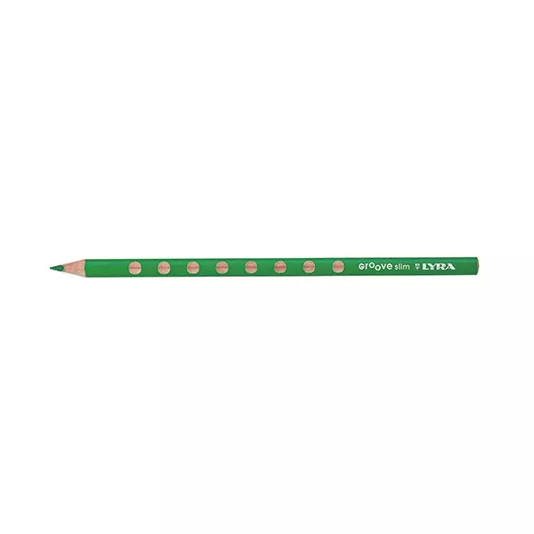 Színes ceruza LYRA Groove Slim háromszögletű vékony sötétzöld