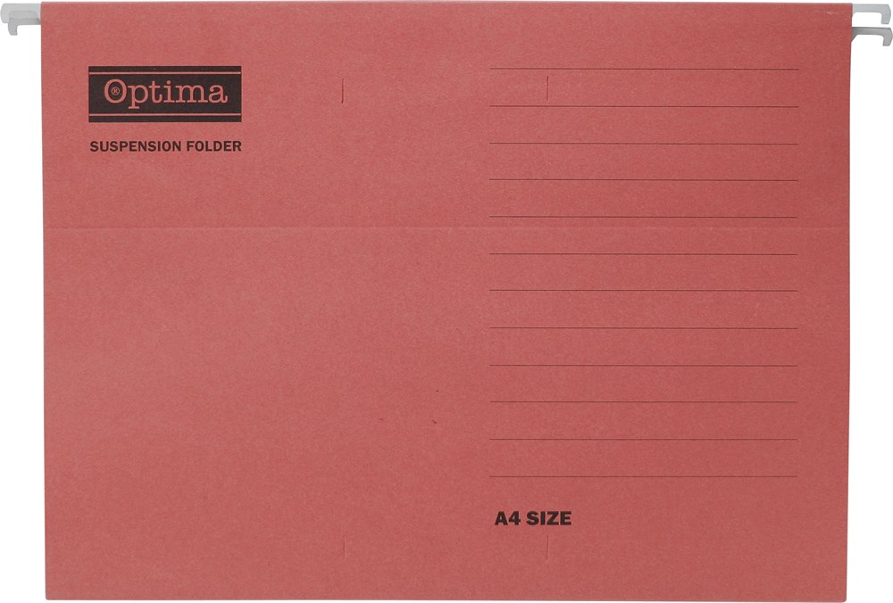 Függőmappa OPTIMA A/4 piros 25db/csomag