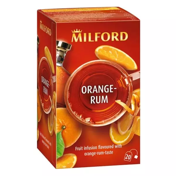 Gyümölcstea MILFORD narancs és rum 20 filter/doboz