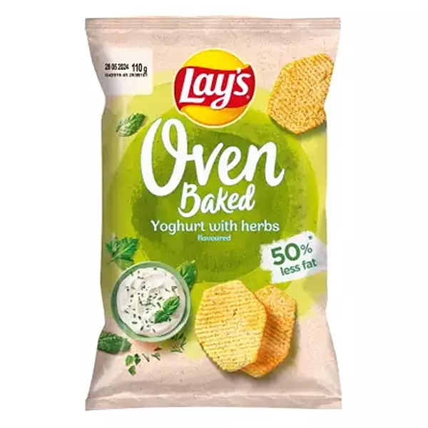 Burgonyachips LAY`S Oven Baked joghurtos-zöldfűszeres 110g
