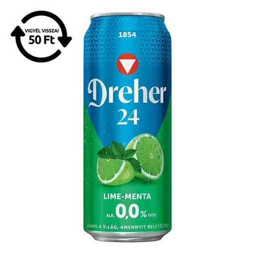 Alkoholmentes sör DREHER 24 lime-menta 0,0% 500 ml DRS