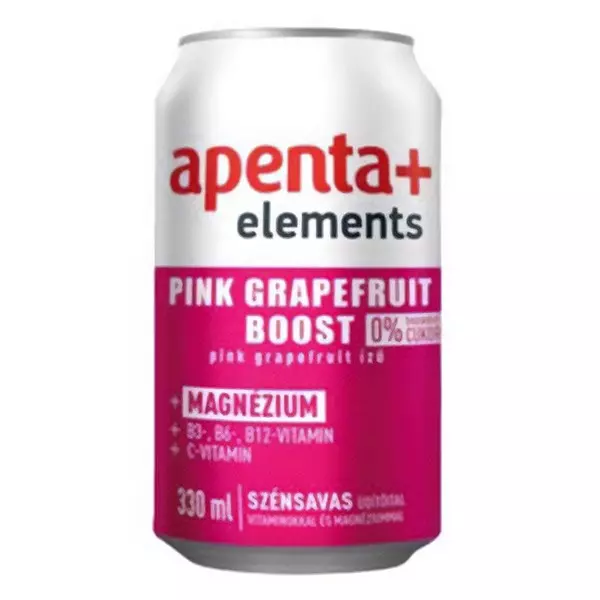 Ásványvíz szénsavmentes APENTA+ Elements Pink Grapefruit Boost 0,33L