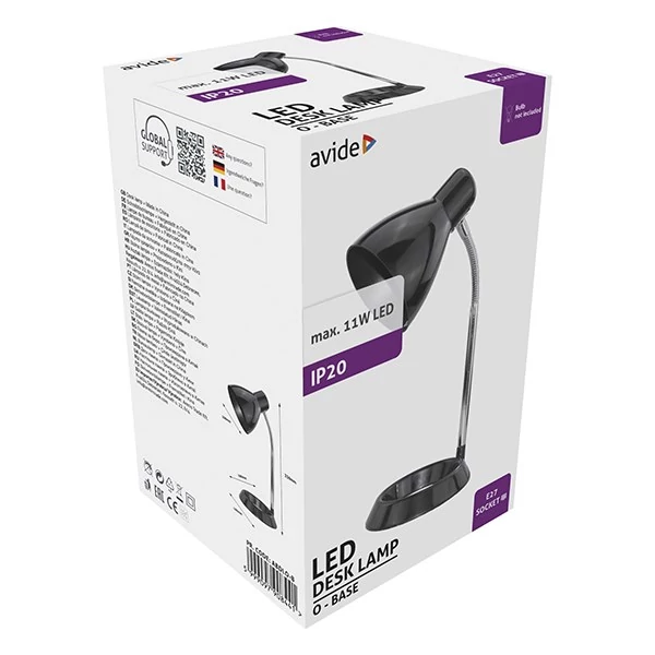 Asztali lámpa AVIDE Basic 11W fekete