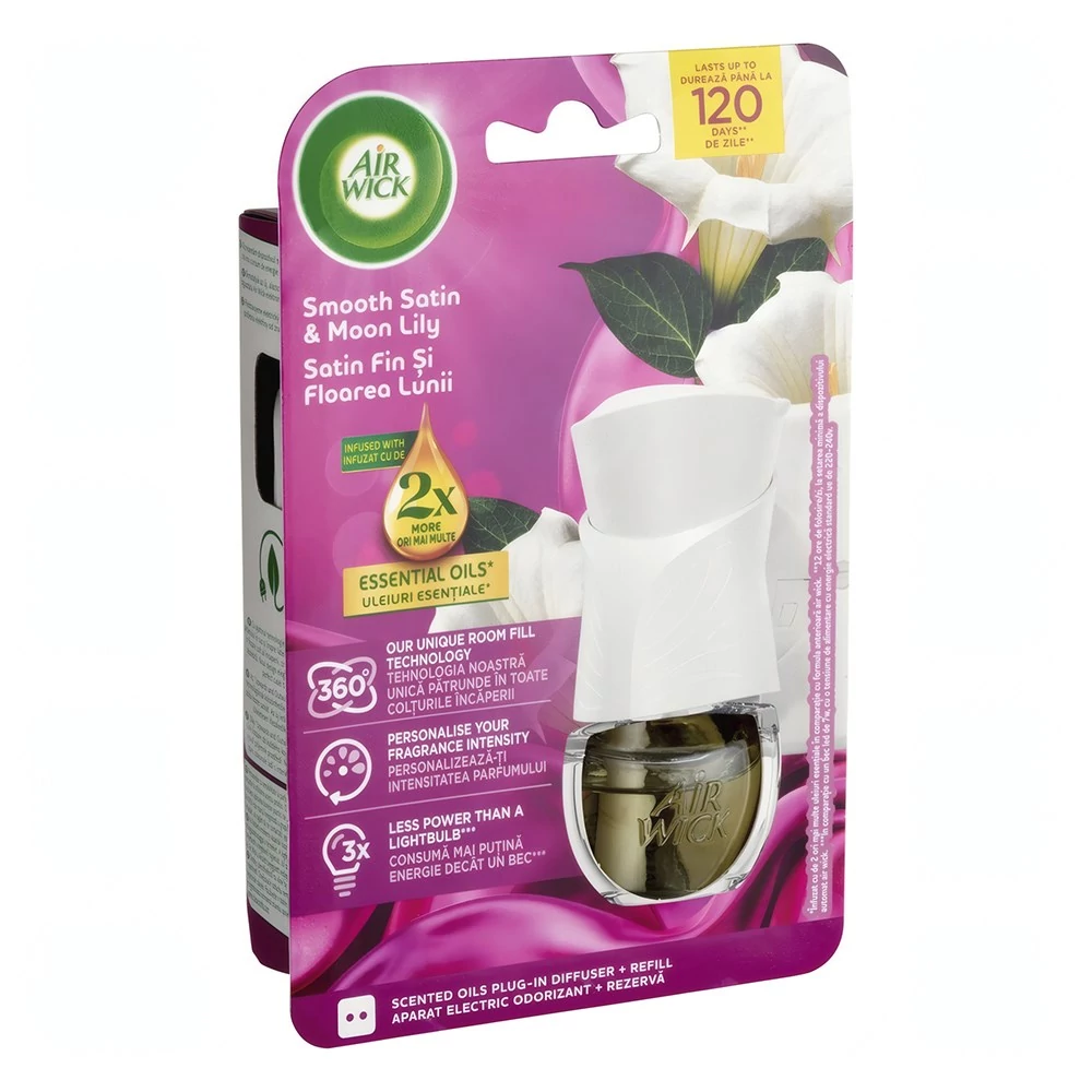 Automata légfrissítő készülék AIR WICK Szatén&Liliom 19 ml