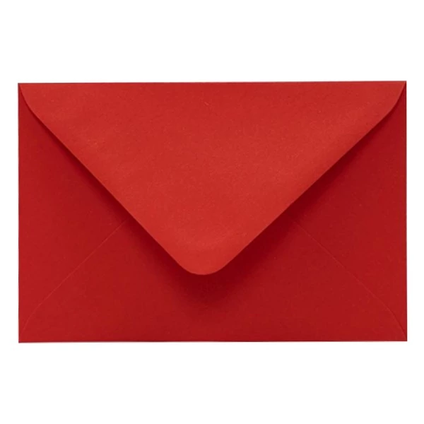 Boríték színes KASKAD LC/6 enyvezett 114x162mm 29 vörös 50 darabos