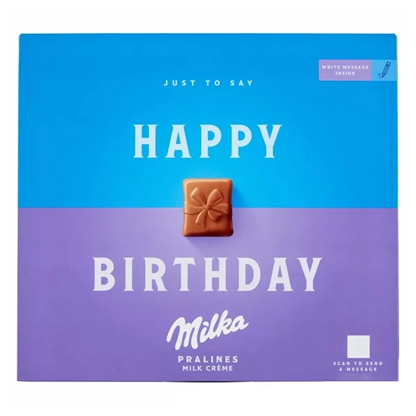 Csokoládé MILKA Happy Birthday alpesi tejkrémes 110 g
