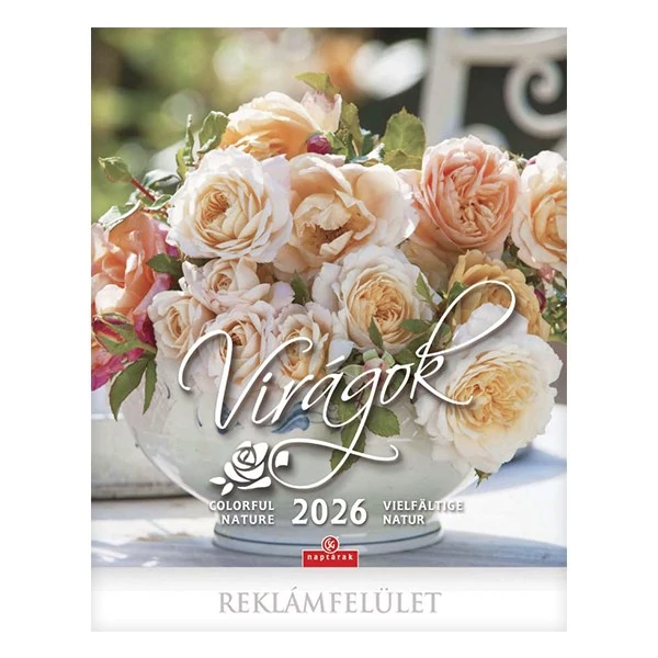 Falinaptár CSG 300x340mm álló Virágok 2026.