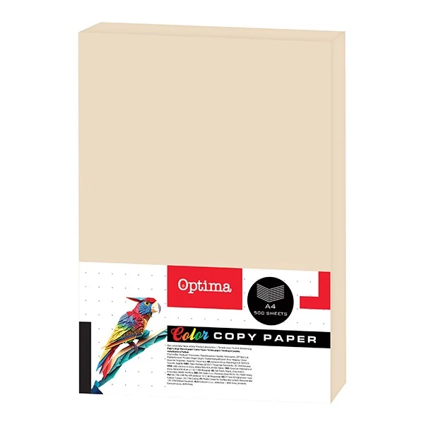 Fénymásolópapír színes OPTIMA A/4 80 g pasztell krém 500 ív/csomag