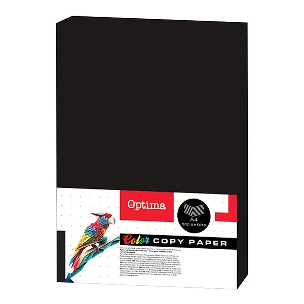 Fénymásolópapír színes OPTIMA A/4 80 g fekete 500 ív/csomag