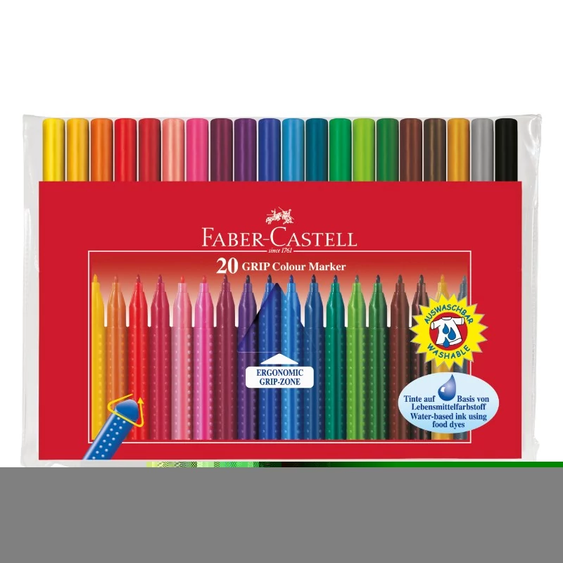 Filctoll FABER-CASTELL Grip 20-as készlet