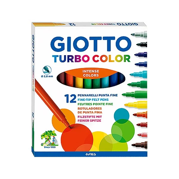 Filctoll GIOTTO Turbo Color 2,8mm 12 darabos