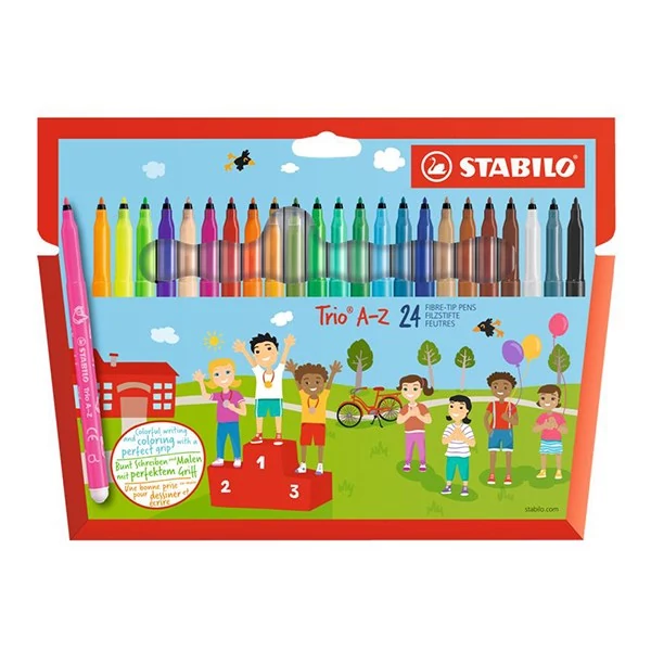 Filctoll STABILO Trio A-Z 24 darabos