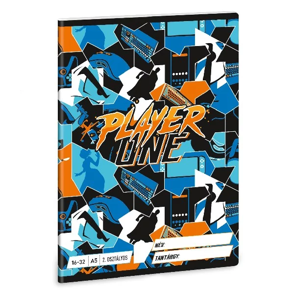 Füzet vonalas ARS UNA A/5 32 lapos 16-32 2. osztályos Player One