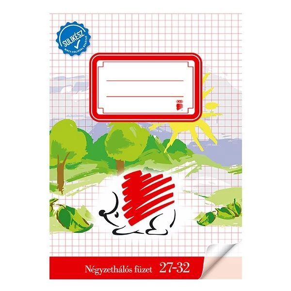Füzet kockás ICO Süni A/5 27-32 32 lapos bekötött sulikész