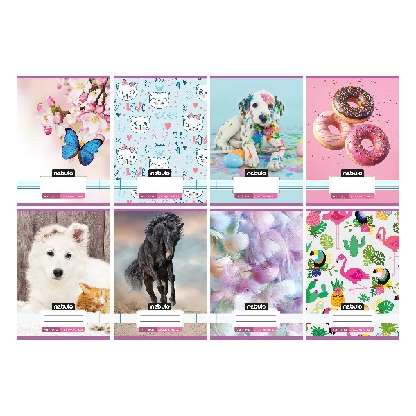 Füzet vonalas NEBULO A/5 32 lapos 16-32 2. osztályos Cuki 16 darabos