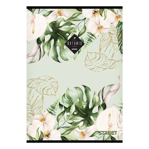 Füzet sima STREET A/5 54 lapos Botanic