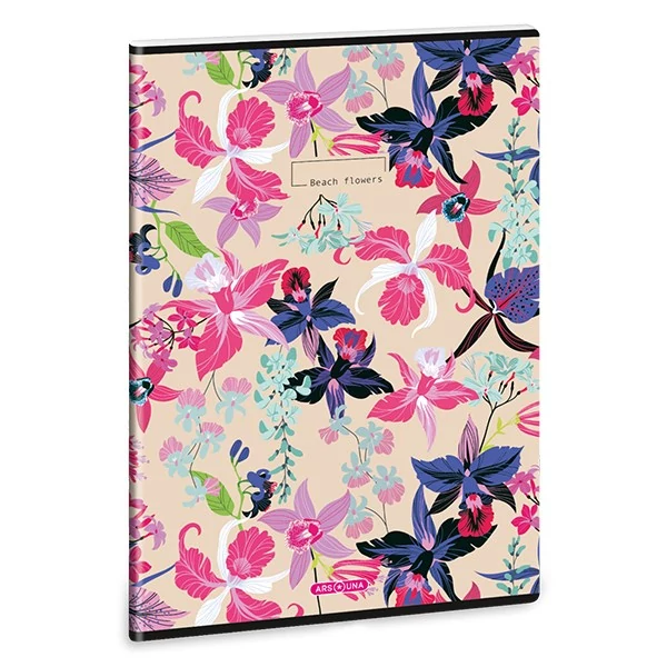 Füzet kockás ARS UNA A/4 40 lapos Extra kapcsos Beach Flowers