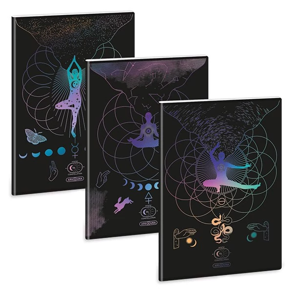 Füzet kockás ARS UNA A/4 40 lapos Extra kapcsos Mystic Constellation