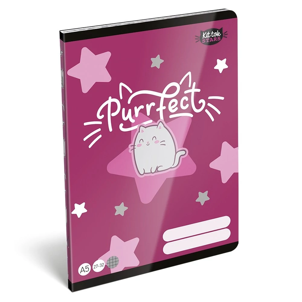Füzet kockás LIZZYSULI A/5 32 lapos 27-32 Kittok Stars Purrfect