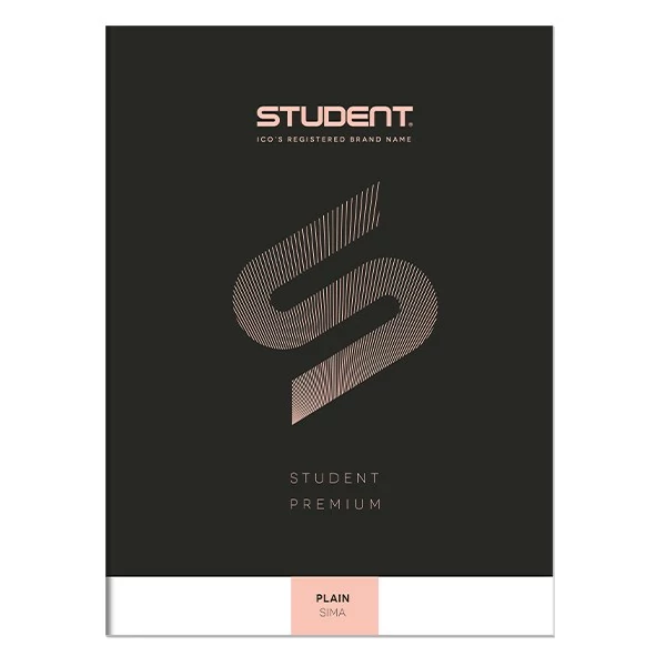 Füzet sima ICO Student Black Prémium A/4 80 lapos