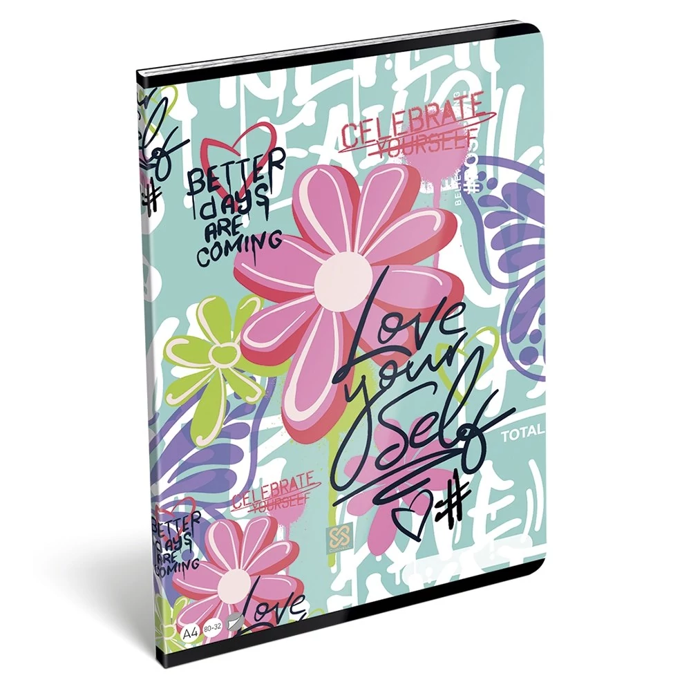 Füzet sima LIZZYSULI A/4 32 lapos 80-32 Cornell Love