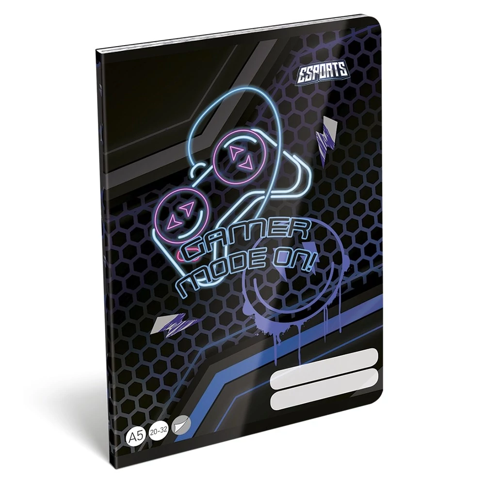 Füzet sima LIZZYSULI A/5 32 lapos 20-32 Esport Gamer On Duty