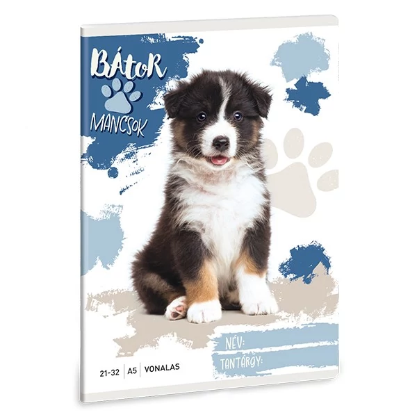 Füzet vonalas ARS UNA A/5 32 lapos 21-32 4-8. osztályos Bátor mancsok-Ausztrál juhászkutya