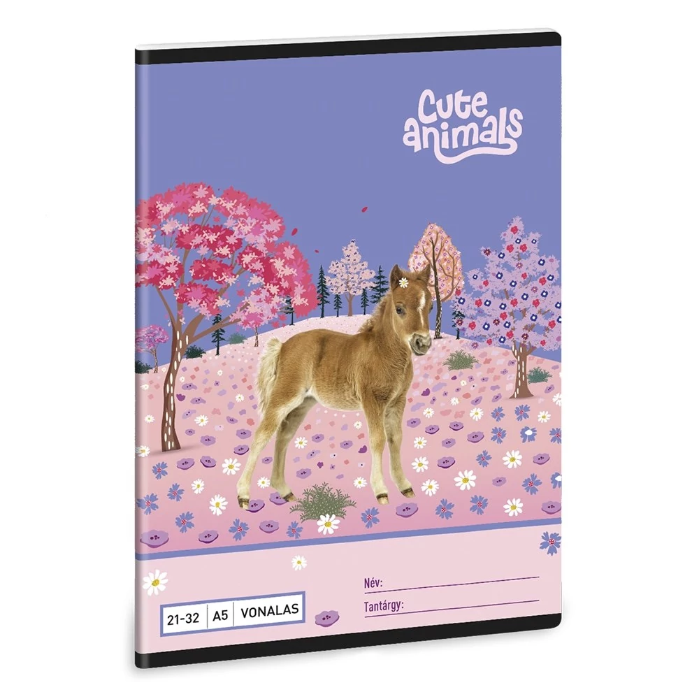 Füzet vonalas ARS UNA A/5 32 lapos 21-32 4-8.osztályos Cute Animals-Horse