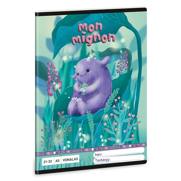 Füzet vonalas ARS UNA A/5 32 lapos 21-32 4-8. osztályos Mon Mignon