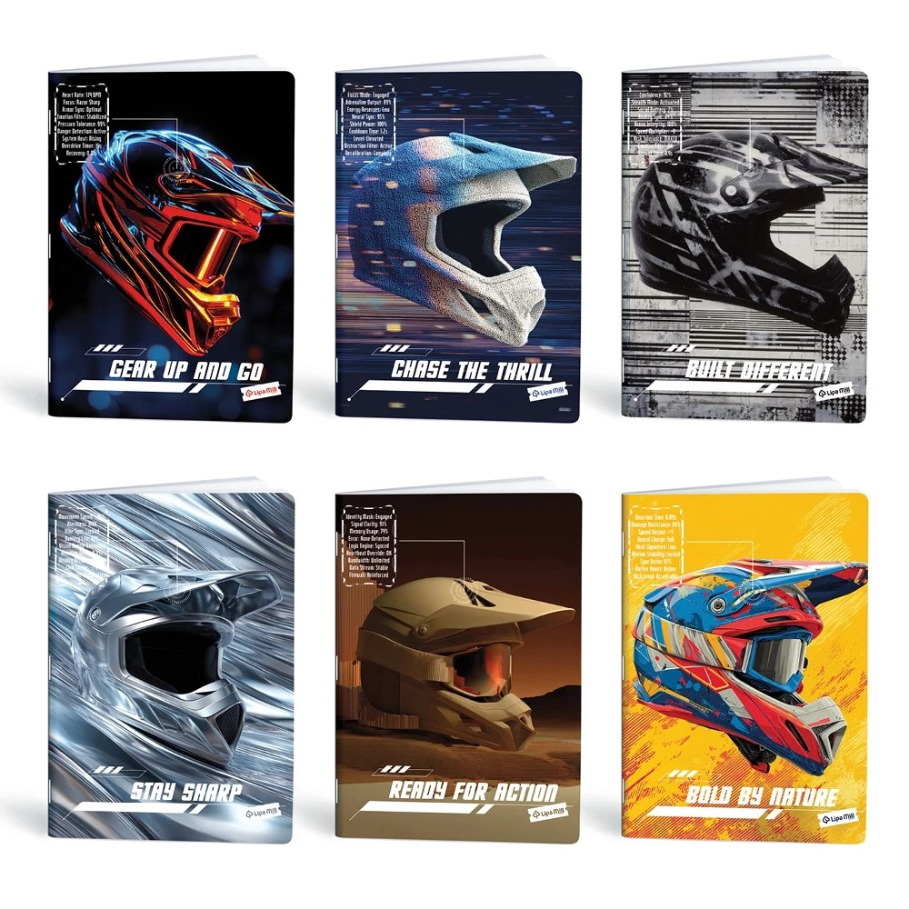 Füzet vonalas LIPAMILL A/4 40 lapos Born to ride