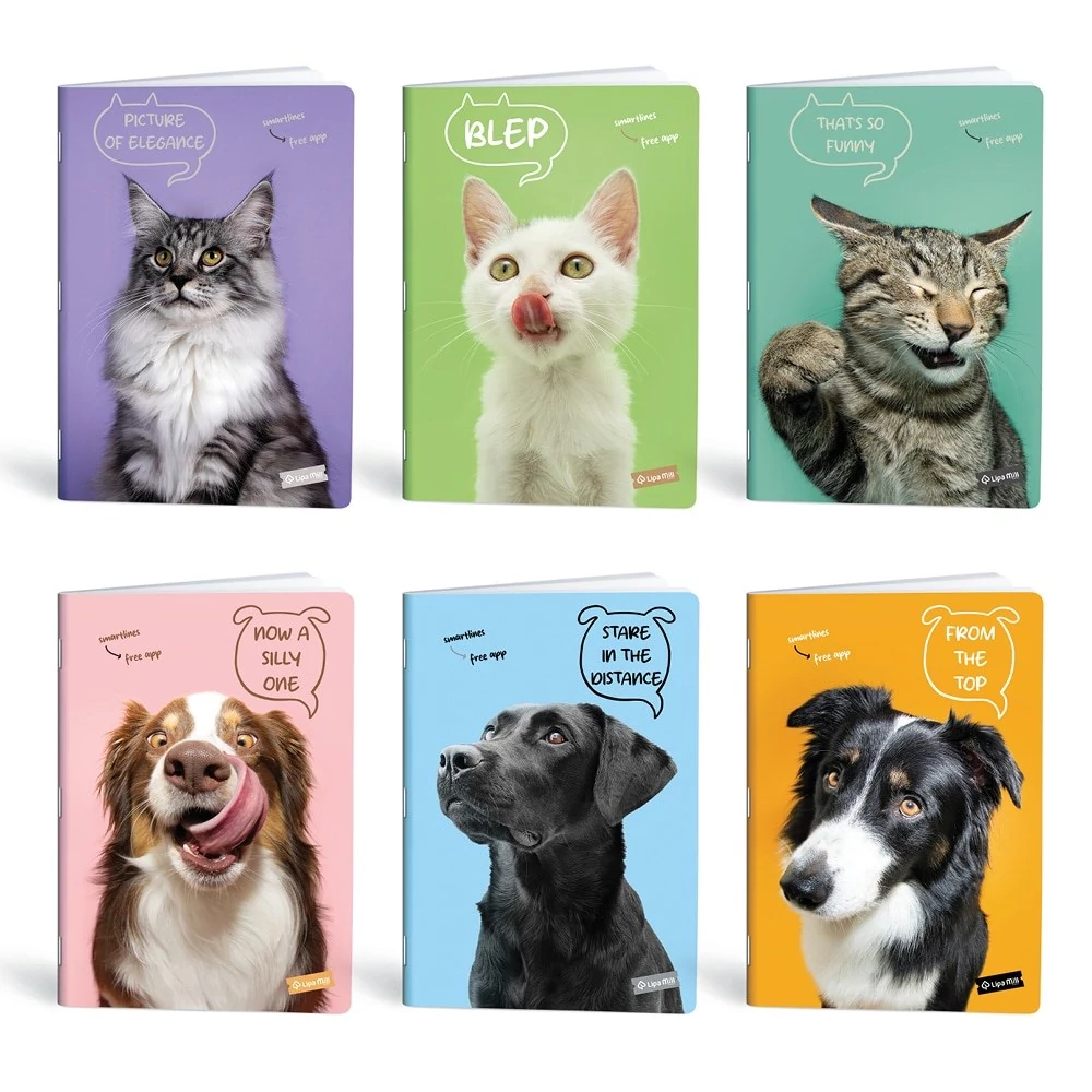 Füzet vonalas LIPAMILL A/4 40 lapos Pets