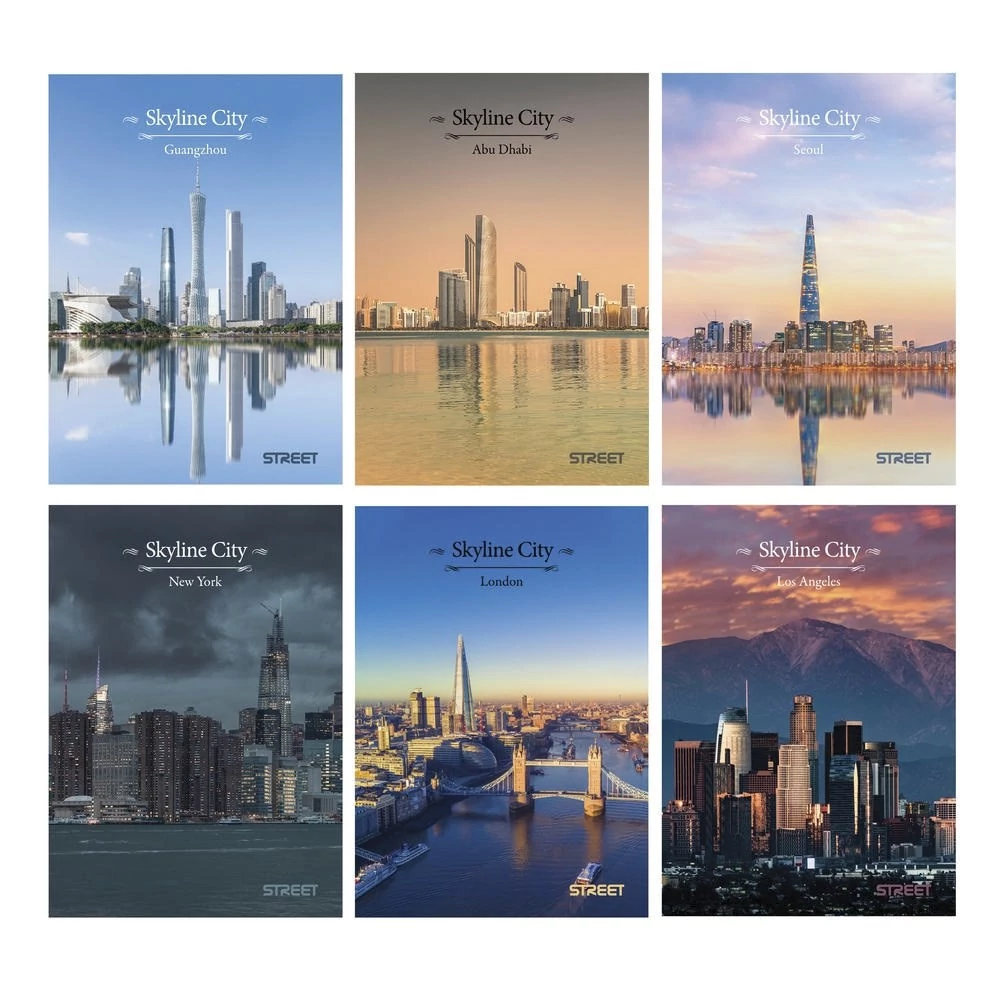 Füzet vonalas STREET A/5 54 lapos Skyline margóval