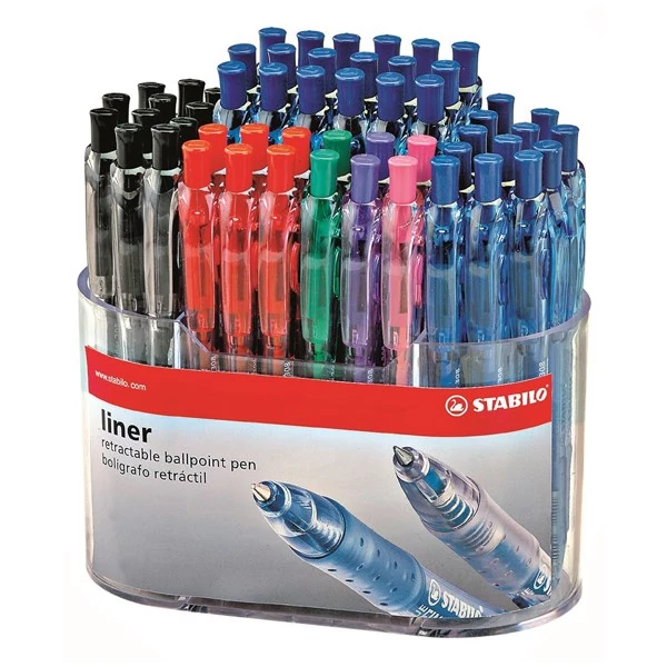 Golyóstoll STABILO Liner 308 55 darabos display