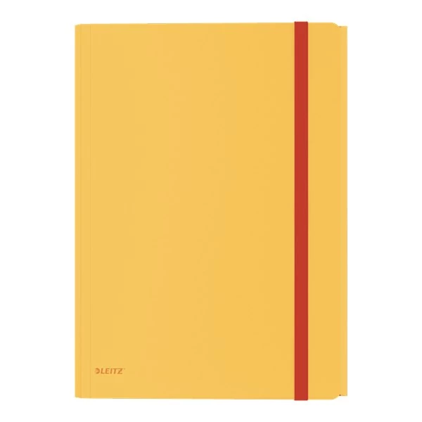 Gumis mappa LEITZ Cosy A/4 műanyag extra belső zsebes melegsárga