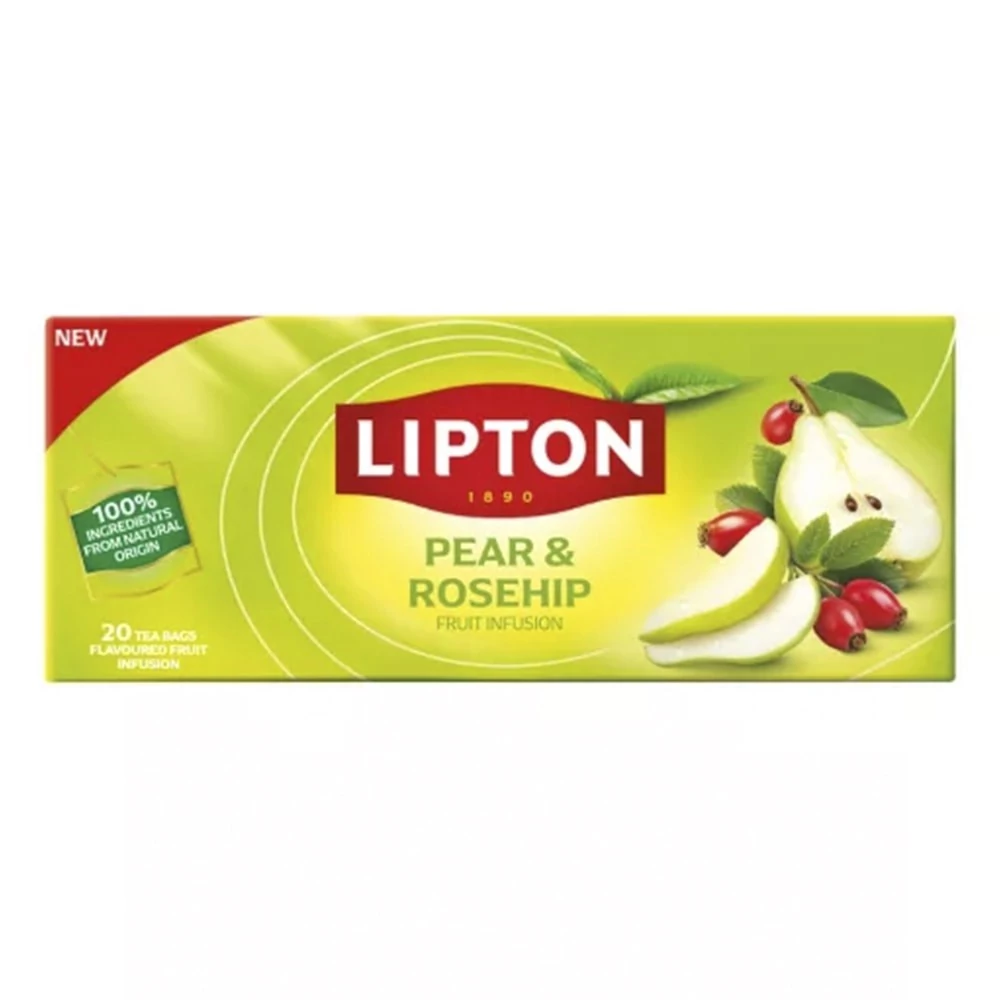 Gyümölcstea LIPTON Körte-csipkebogyó 20 filter/doboz