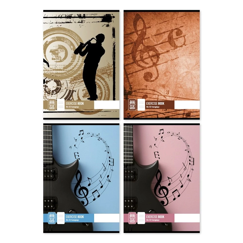 Hangjegyfüzet Okos Bagoly A/4 86-32 mintás