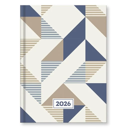 Határidőnapló VECTRALINE Geometria B/6 napi fehér lapos 2026.