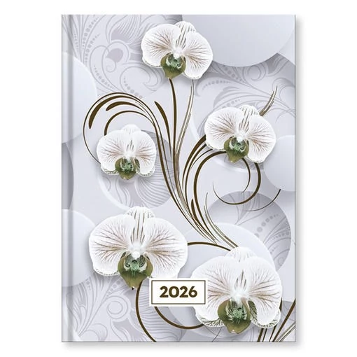 Határidőnapló VECTRALINE Mystic White princess A/5 napi fehér lapos 2026.