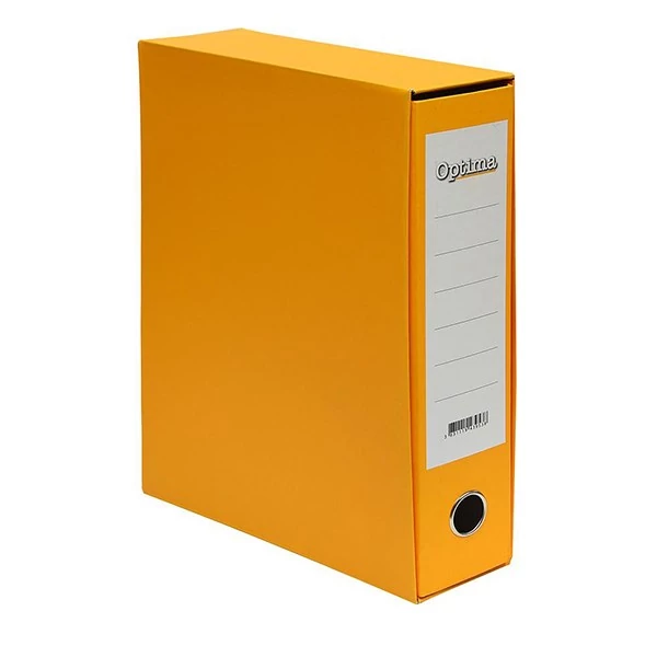 Iratrendező tokos OPTIMA A/4 80mm sárga