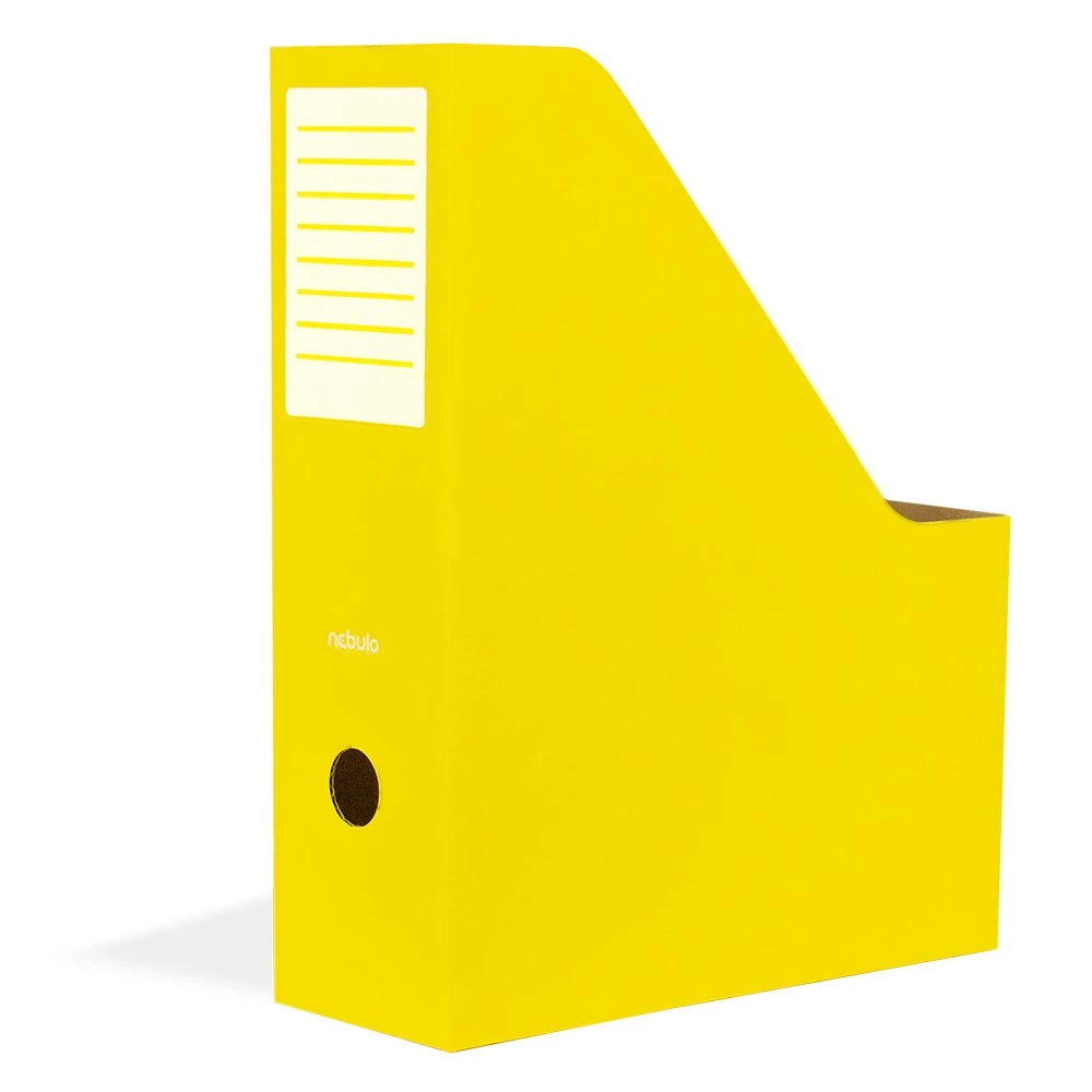 Irattartó papucs NEBULO 80 mm karton összehajtható sárga