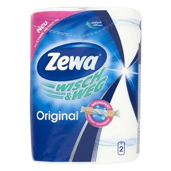 Kéztörlő tekercses háztartási ZEWA Wisch&Weg Original 2 tekercses 2 rétegű
